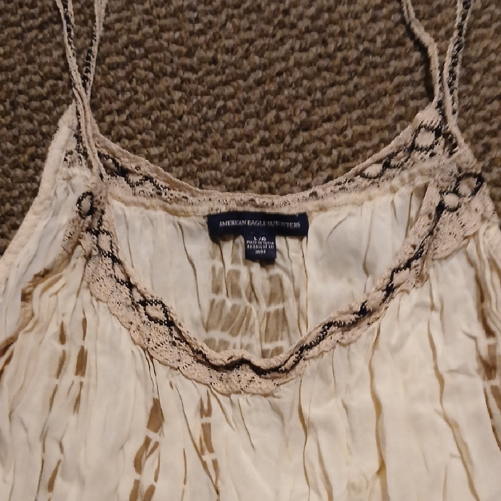 American Eagle Outfitters Cream and Tan Camisole - Picture 3 of 7